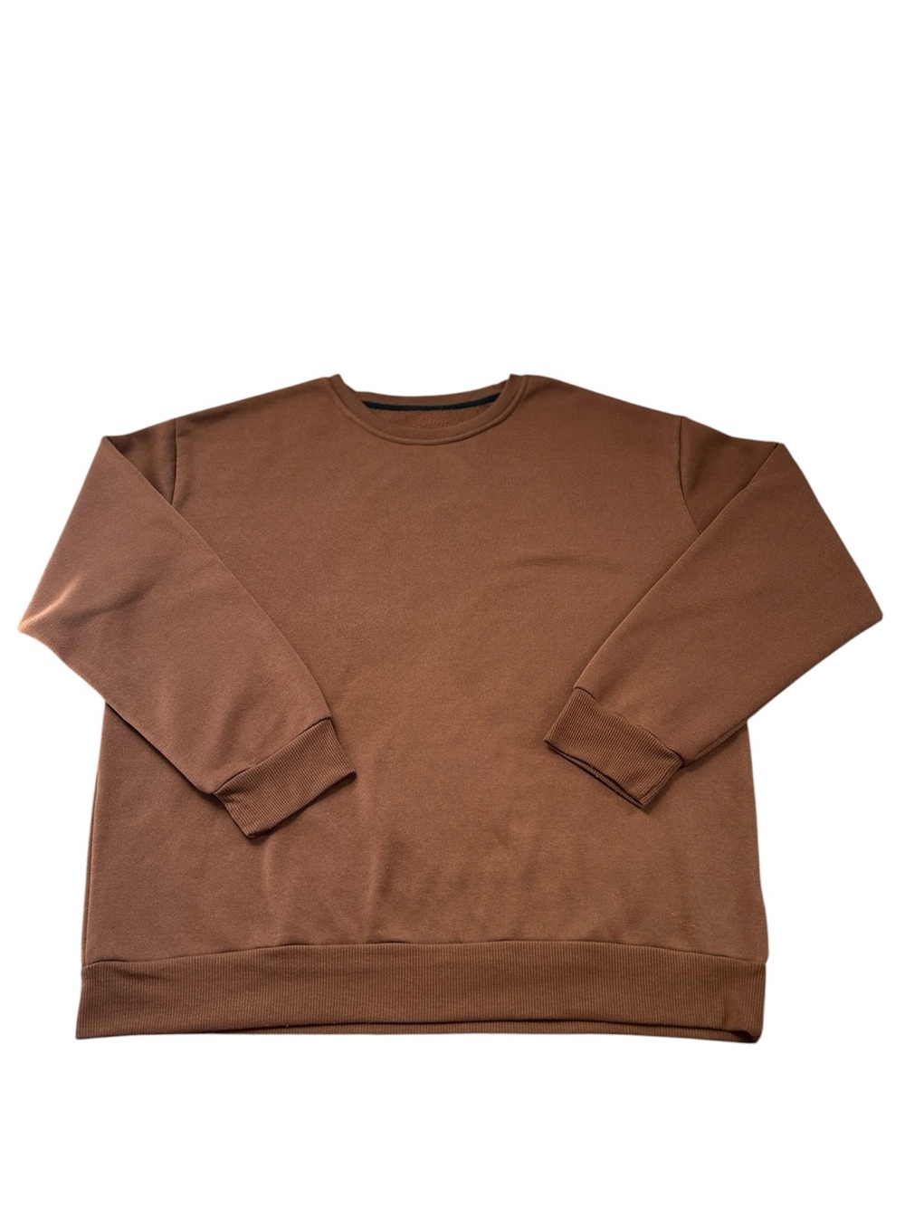 🆕SHEIN Brown Crewneck Long Sleeve Sweatshirt